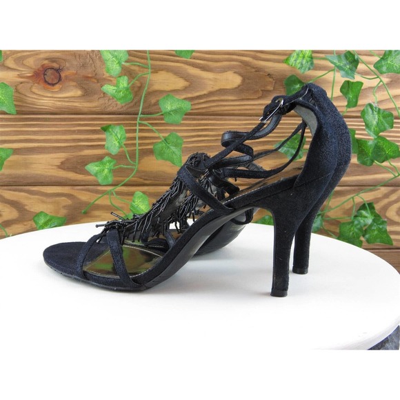 Nine West Size 9 M Women Sandal Gladiator Black Synthetic Snookie - Picture 8 of 10